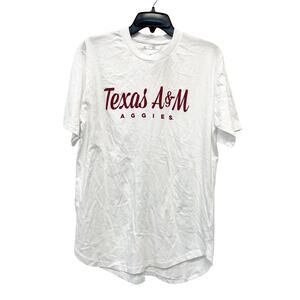 Three Square Men's Texas A&M Aggies White Cotton Short Sleeve T Shirt Size XL